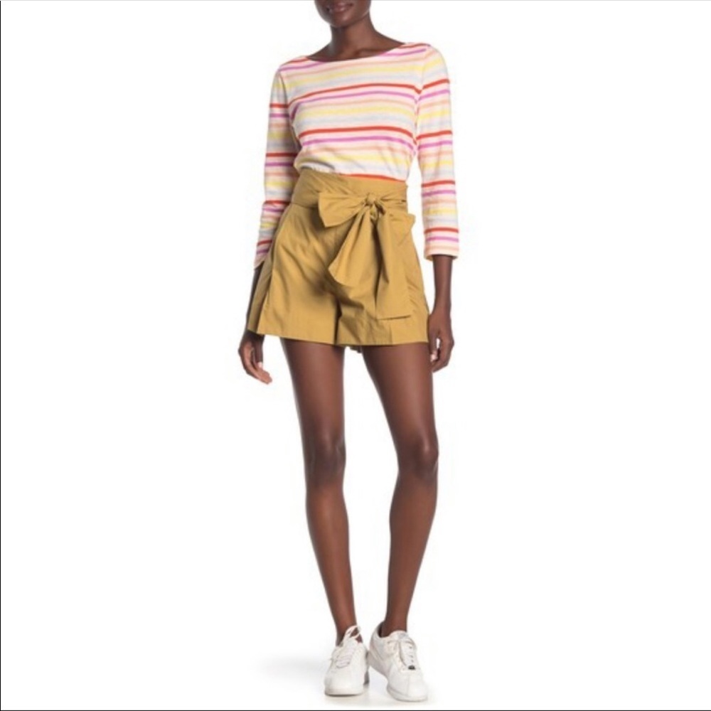 NWT J Crew Cotton Poplin Tie Waist Shorts - Picture 4 of 6